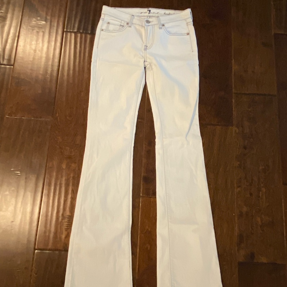 Super light blue jeans.